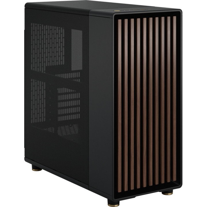 FRACTAL DESIGN Félatornyos PC-ház fa előlappal és hálós