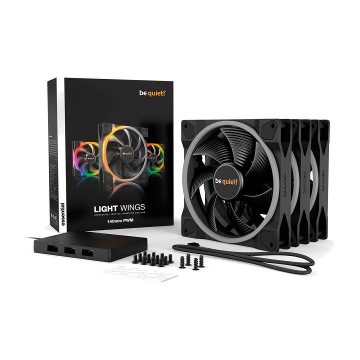 BE QUIET Ventilador de caja de PC LIGHT WINGS 140MM PWM 3 UDS 1797431VAR