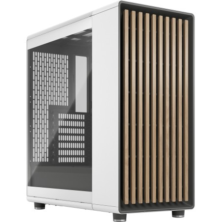case pc mid-tower con pannello frontale in legno e vetro temperato north tg
