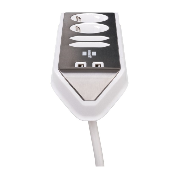BRENNENSTUHL Γωνιακό πολύπριζο ESTILO-ECK 4-TOMAS 2-USB 2M