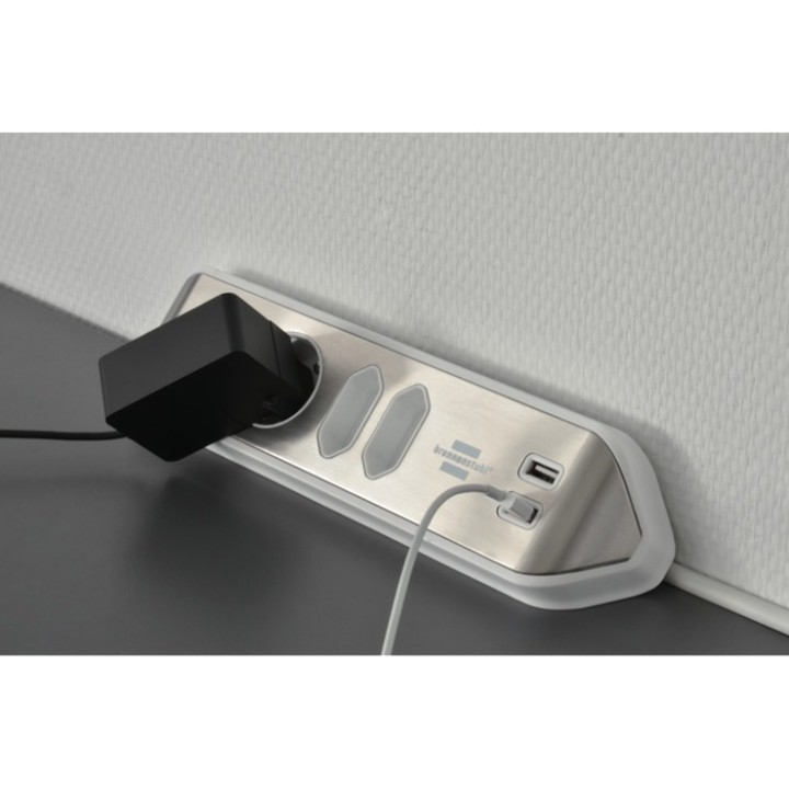 BRENNENSTUHL Multipresa angolare ESTILO-ECK 4-TOMAS 2-USB 2M