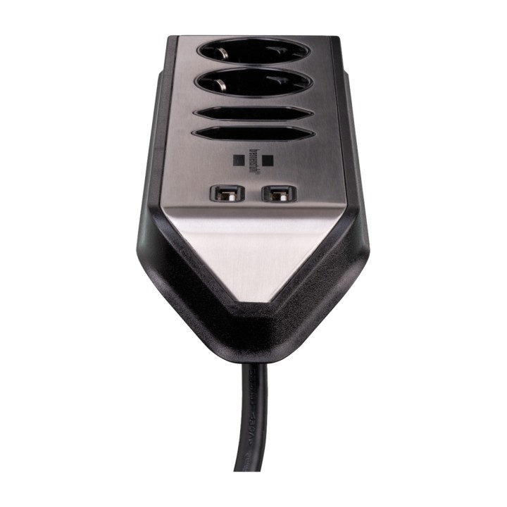 BRENNENSTUHL Regleta de enchufes de esquina ESTILO-ECK 4-TOMAS 2-USB 2M 1832684VAR