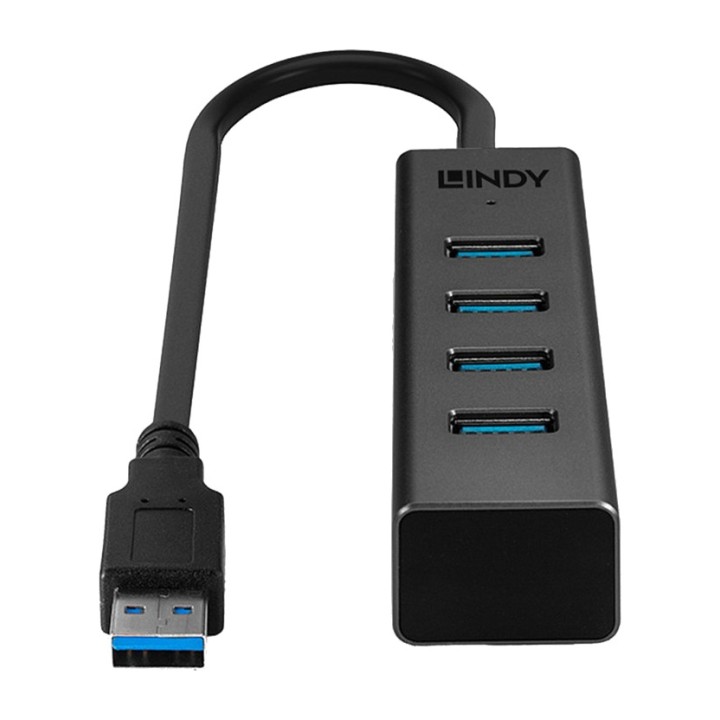 LINDY Concentrador USB de 4 puertos de aluminio 3.2 GEN 1 5GBIT/S 43324 1819239