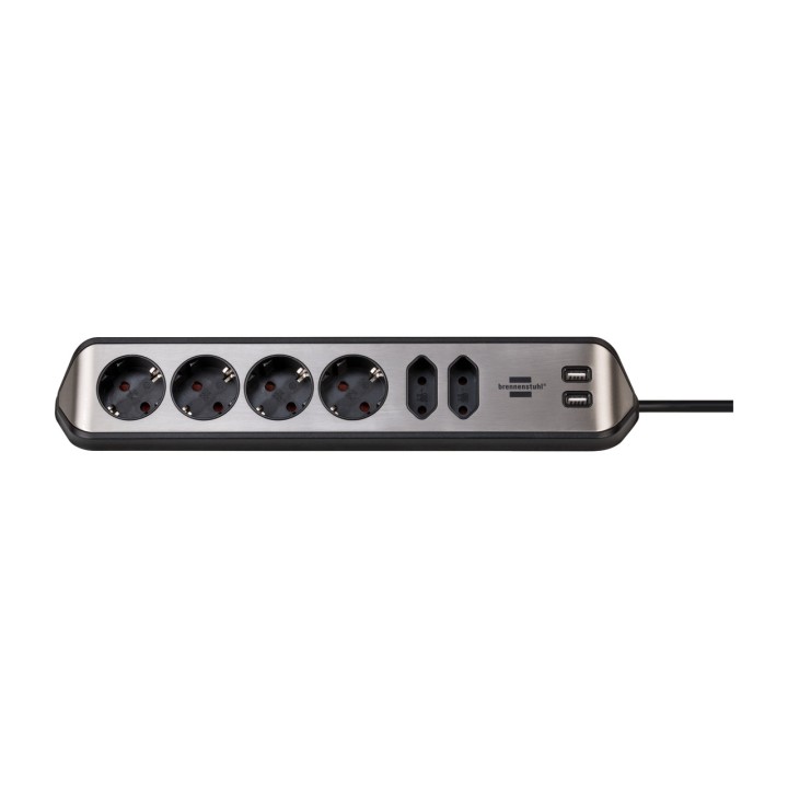 BRENNENSTUHL Regleta de enchufes de esquina ESTILO-ECK 6-TOMAS 2-USB 2M 1832693VAR