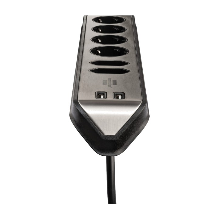 BRENNENSTUHL Regleta de enchufes de esquina ESTILO-ECK 6-TOMAS 2-USB 2M 1832693VAR