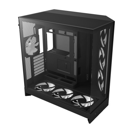 caja de pc semitorre con cristal templado h9 flow rgb+ cm-h92fb-p1