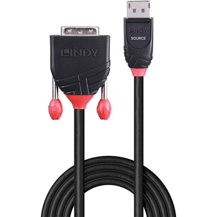 LINDY Kabel adaptera wideo DISPLAYPORT-A-DVI-D 2M 41491