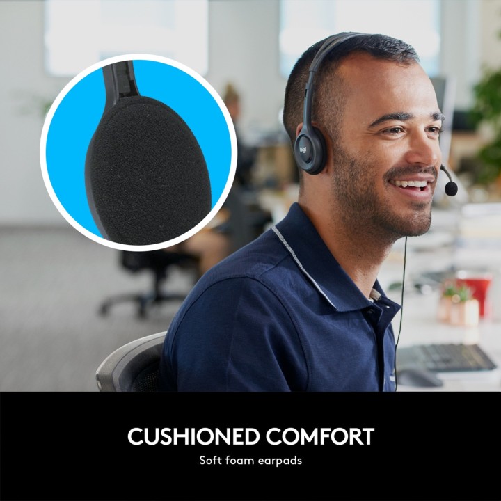 LOGITECH Cuffie con microfono per ufficio H111-JACK 3,5MM