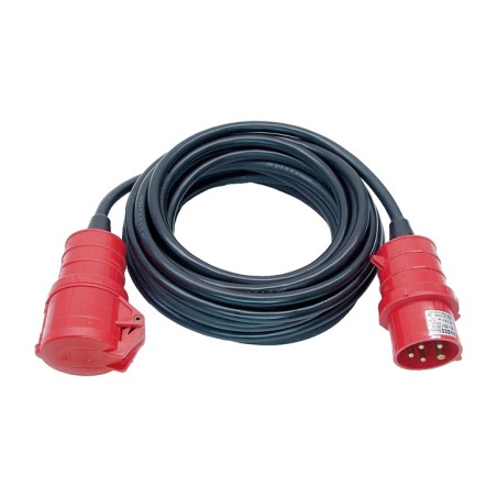 alargador eléctrico trifásico para obra cee 400v 16a 5-polos ip44 25m