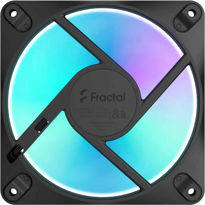 FRACTAL DESIGN Ventilador de caixa de PC DYNAMIC 3 120-RGB