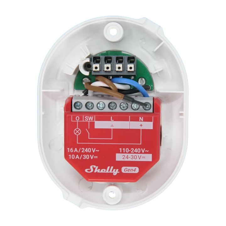 SHELLY Nadometna doza s tipko za pametni rele BUTTON ADD-ON