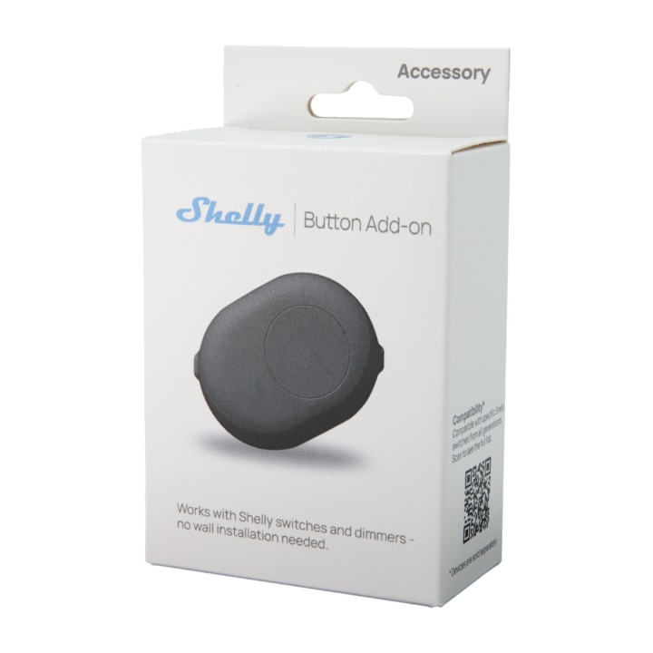 SHELLY Caja de superficie con pulsador para relé inteligente BUTTON ADD-ON 100193428VAR