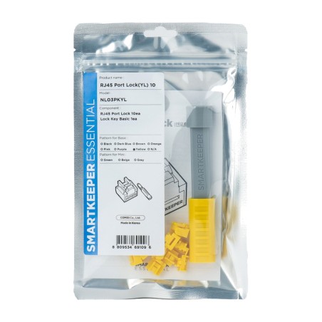 bloqueador de puerto rj45 con llave essential nl03pk