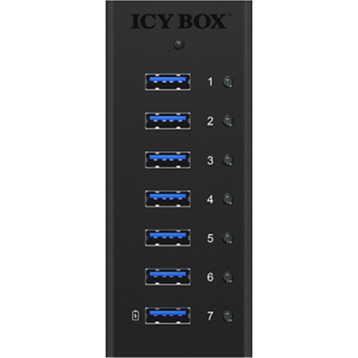 ICY BOX 7-ports USB-hub med strømforsyning IB-AC618 3.2 GEN1