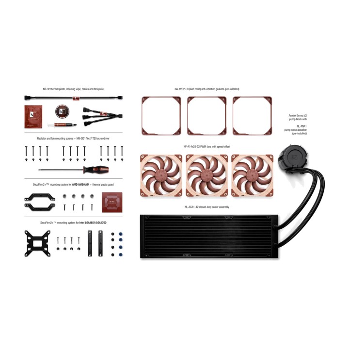 NOCTUA AIO-Flüssigkeitskühlung für CPU NL-LC1-42 420MM