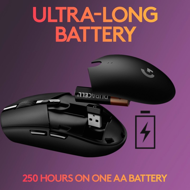 LOGITECH Ratón gaming inalámbrico G305-LIGHTSPEED 12000DPI 1473396VAR