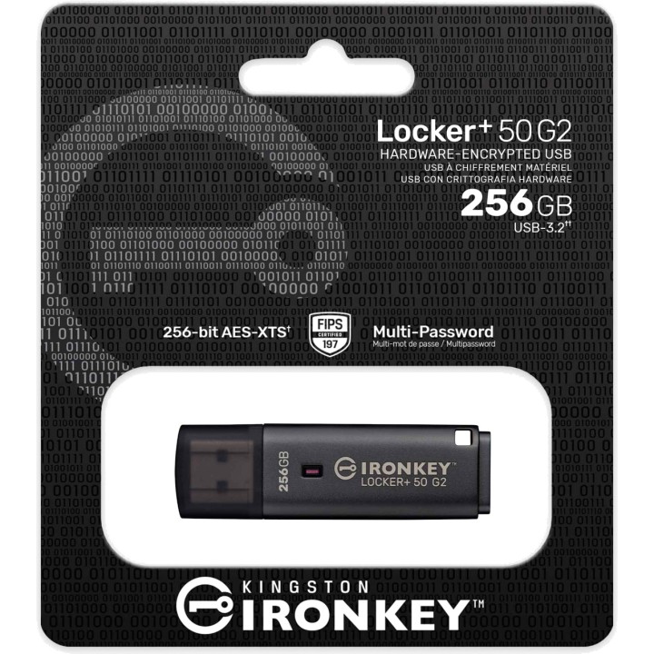 KINGSTON Clé USB chiffrée IRONKEY-LOCKER+ 50 G2 256GB