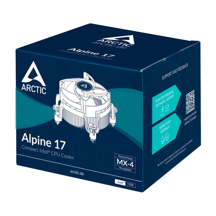 ARCTIC Nízkoprofilový chladič CPU ALPINE 17 92MM LGA1700