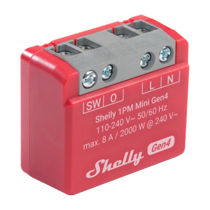 SHELLY Relé intel·ligent Wi-Fi amb mesurament del consum