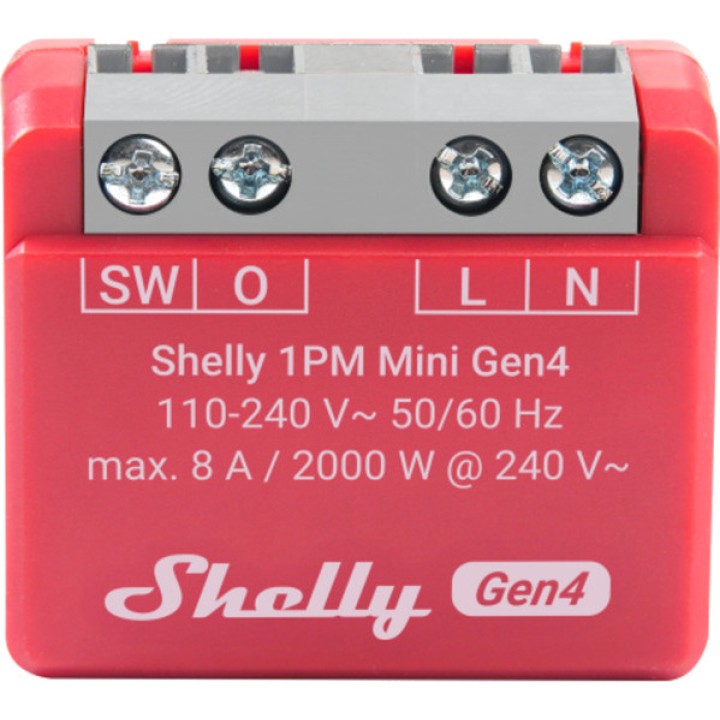 SHELLY Inteligentné wifi relé s meraním spotreby 1PM-MINI