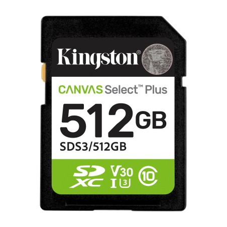 tarjeta de memoria sdxc canvas select plus gen3 512gb u3 v30 sds3/512gb