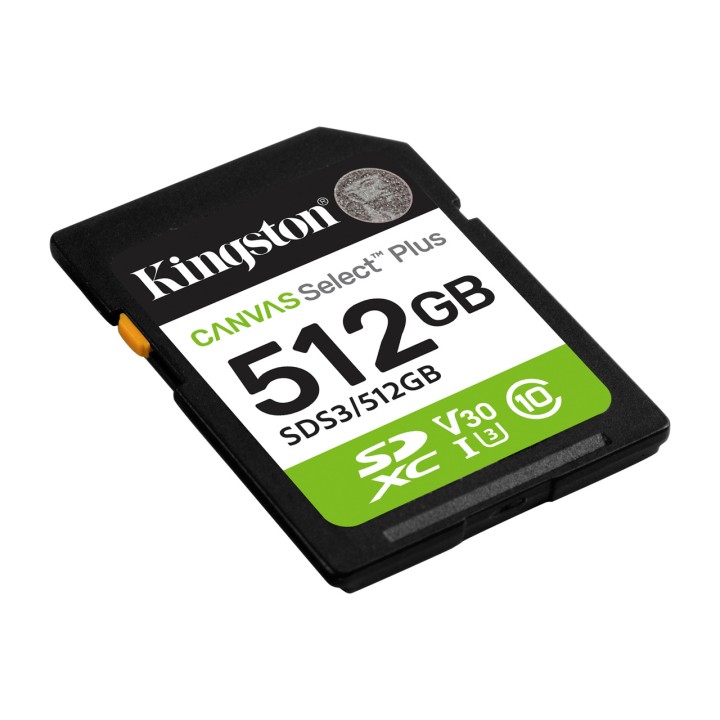 KINGSTON Κάρτα μνήμης SDXC CANVAS SELECT PLUS GEN3 512GB U3