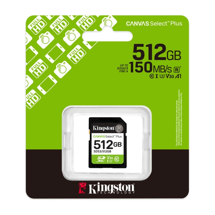 KINGSTON SDXC-Speicherkarte CANVAS SELECT PLUS GEN3 512GB U3