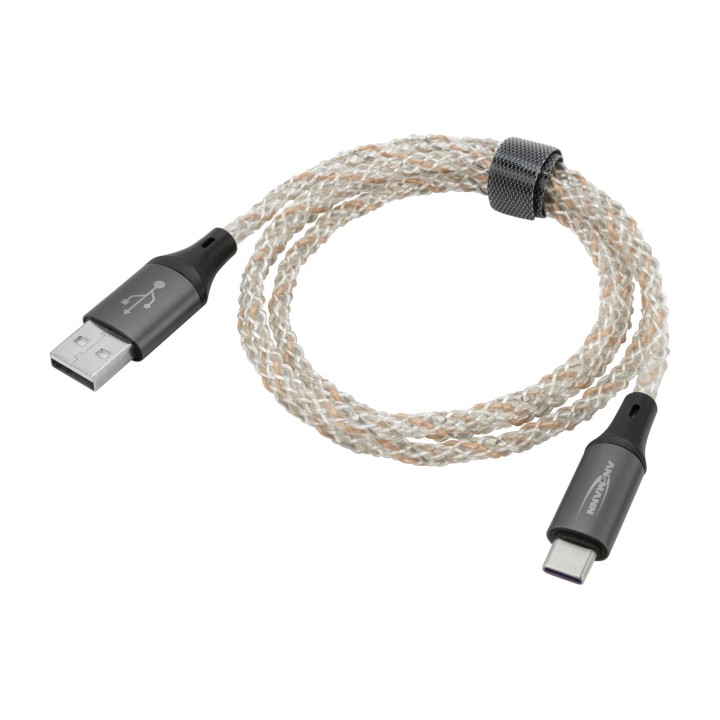 ANSMANN Cable de carga y datos con iluminación LED USB-TIPO-A A C 60W 0,1M 100201159