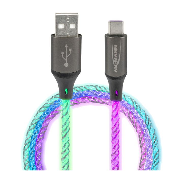 ANSMANN Câble de charge et de données avec éclairage LED