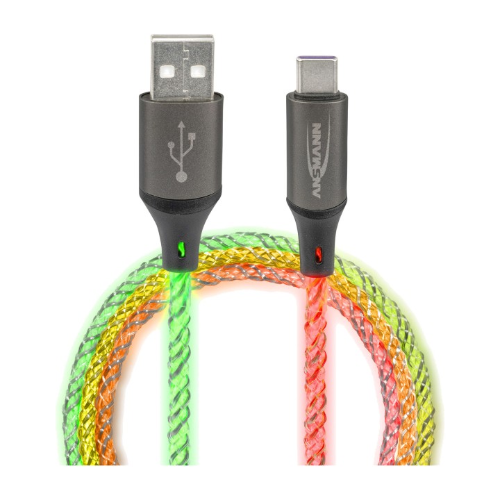 ANSMANN Polnilni in podatkovni kabel z LED osvetlitvijo