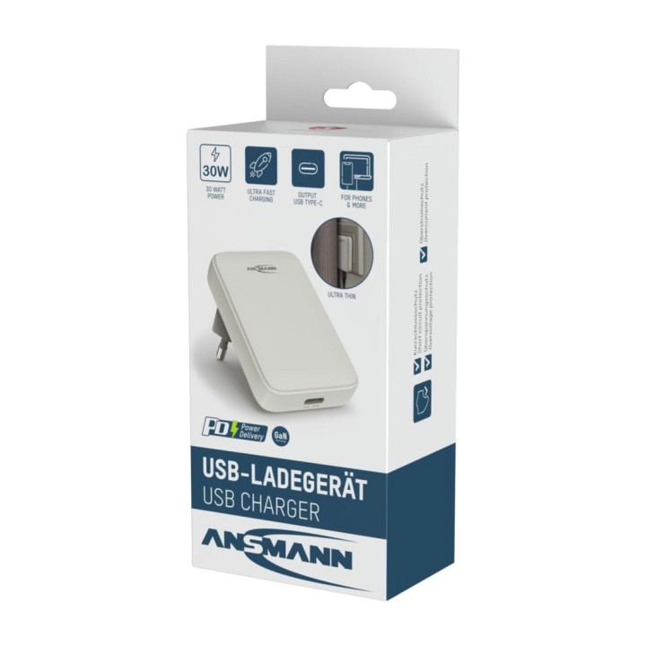 ANSMANN USB-C-vægoplader 130PD 30W 100179017