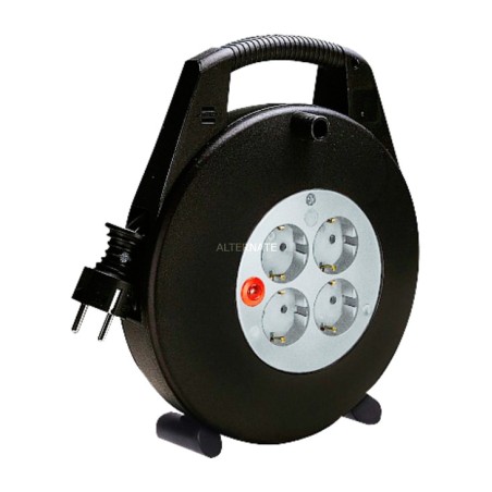 enrollador de cable eléctrico de interior vario line 4-tomas 5m