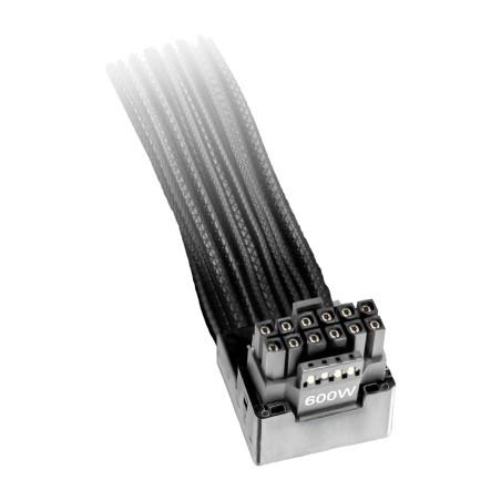 cable de alimentación acodado invertido para tarjeta gráfica 12v-2x6 12vhpwr 90-grados 0,7m bc074