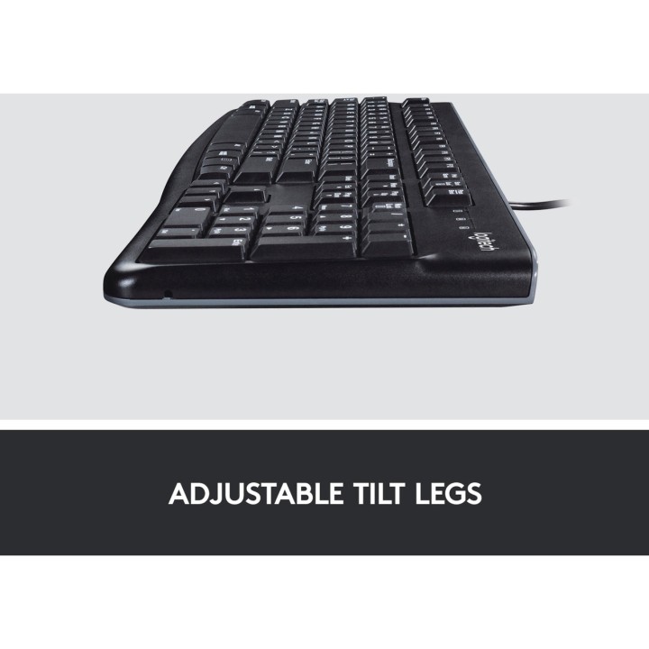 LOGITECH USB-tangentbord med kabel K120-QWERTZ 438476