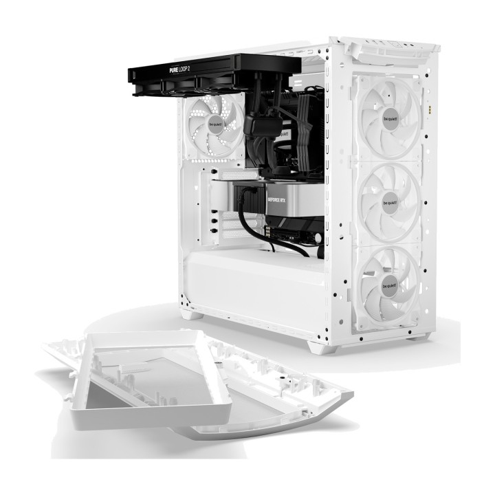 BE QUIET Midi-Tower-PC-Gehäuse mit gehärtetem Glas