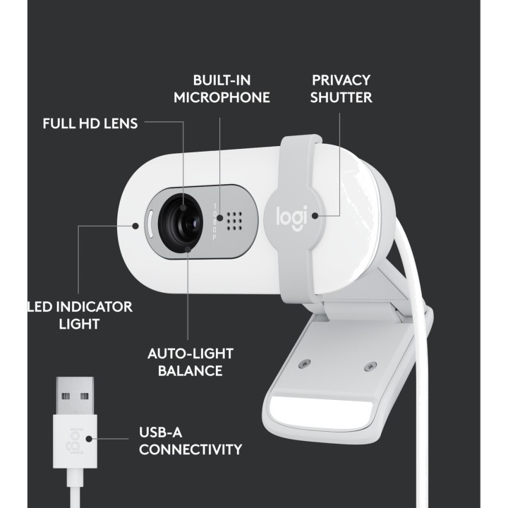 LOGITECH Webcam Full HD BRIO 100 100010635VAR