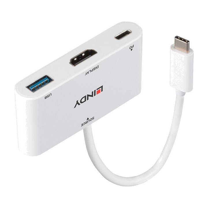 LINDY USB-C multiport adapter HDMI-vel 4K PD 100W 43340