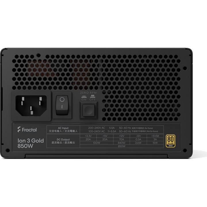 FRACTAL DESIGN Alimentatore modulare per PC ION GOLD 3 850W