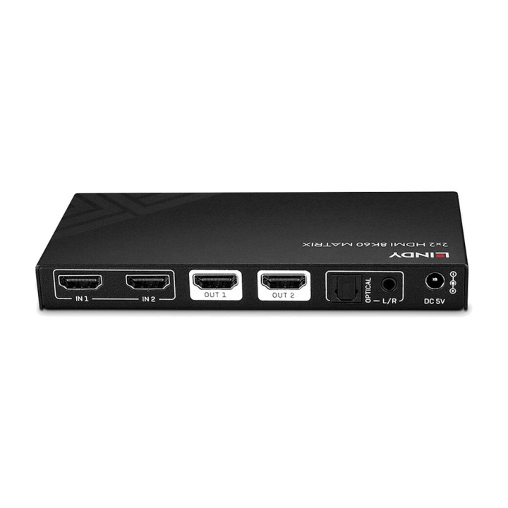 LINDY 2-vhodno stikalo HDMI z avdio ekstraktorjem 2.1 8K