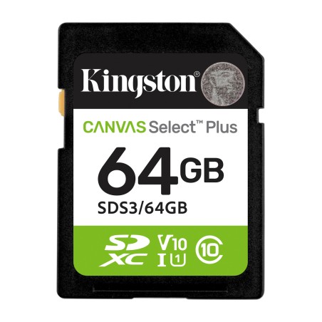 tarjeta de memoria sdxc canvas select plus gen3 64gb u1 v10 sds3/64gb