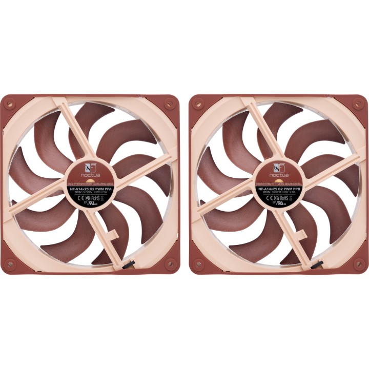 NOCTUA PC-kabinetblæser NF-A14X25 G2 PWM SX2-PP 140MM 2 UDS