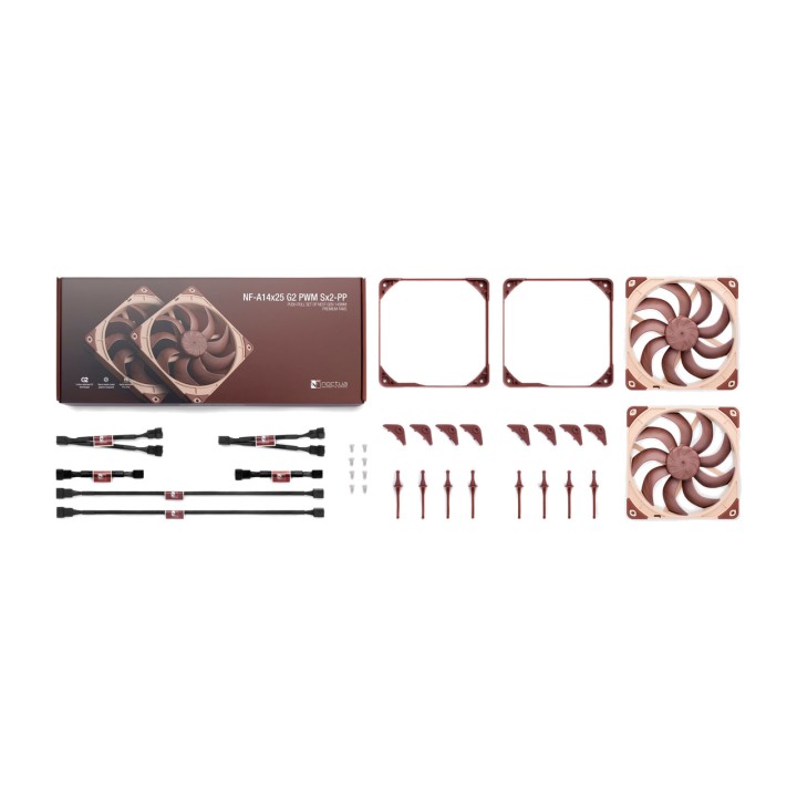 NOCTUA Ventilador de caja de PC NF-A14X25 G2 PWM SX2-PP 140MM 2 UDS 100080796VAR