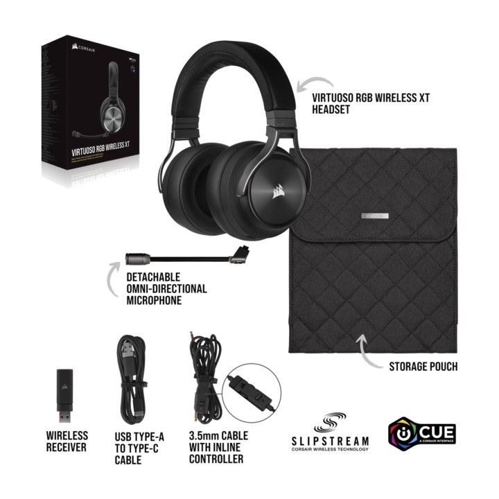 CORSAIR Auriculares gaming inalámbricos VIRTUOSO-RGB-WIRELESS XT 1761075