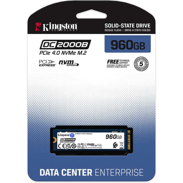 KINGSTON SSD M.2 NVMe per server DC2000B 960GB-PCIE 4.0 2280