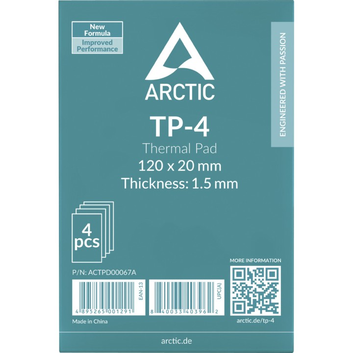 ARCTIC Almohadilla térmica para componentes de PC TP-4 120X20X1,5MM 4 UDS 100209779
