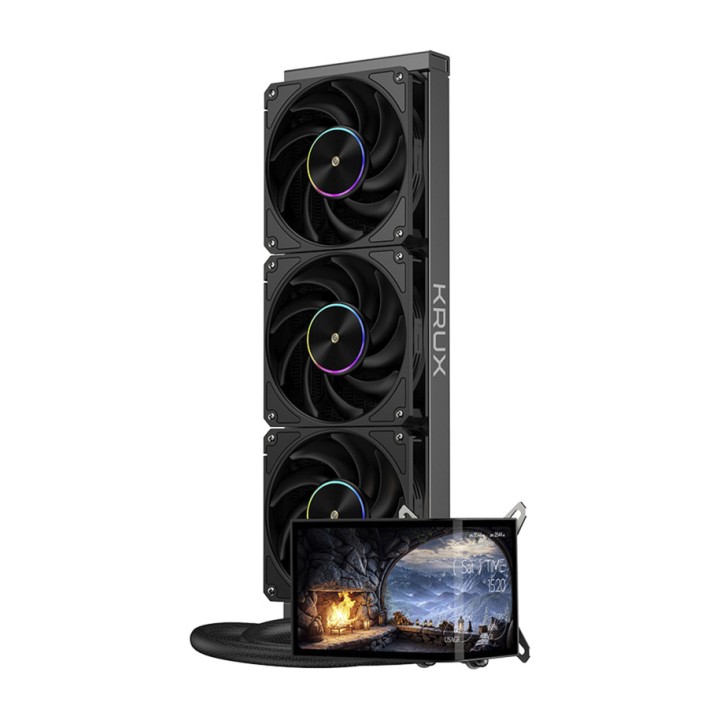 KRUX Resfriamento líquido AIO para CPU HYDROARC-360-LCD ARGB