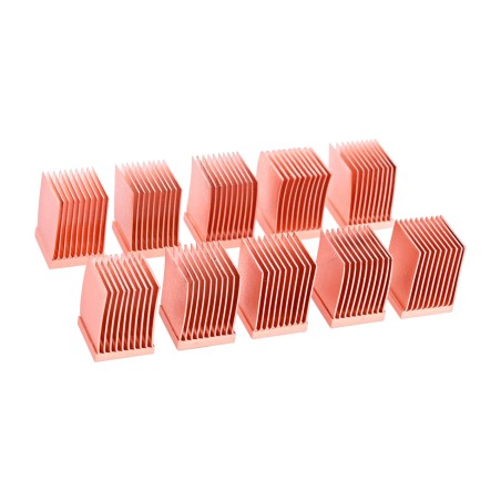 miedziany radiator do pamięci i układów scalonych 10x10mm 10 uds 17426