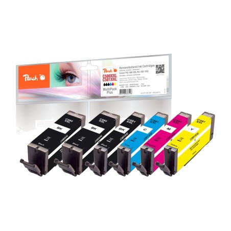 pack de cartuchos de tinta compatibles pi100-397 canon xxl 6 uds