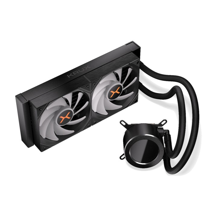 KRUX Refrigeración líquida AIO para CPU HYDROGLANCE-240-LCD ARGB 100158704