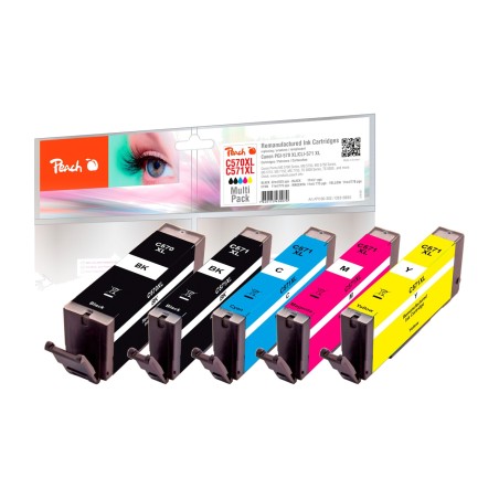 paket med kompatibla bläckpatroner pi100-302 canon pgi-570xl/cli-571xl 5 uds